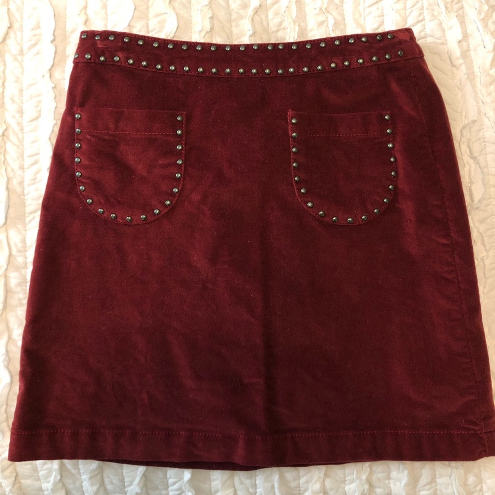 Red mini skirt